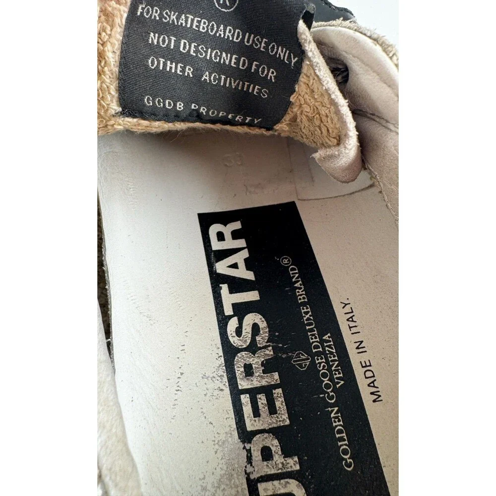 Golden Goose White & Gray Superstar Private EDT Women's Sneaker EU 39 US 9